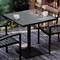 Flash Furniture 30" SQ Outdoor Gray Wash Faux Teak Poly Slat Table XU-DG-HW1045-GY-GG - alternate 4